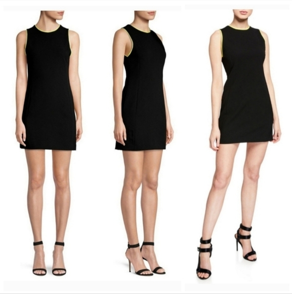 Alice + Olivia Colin Neon Trim Sleeveless Mini Dress Size 6 $295 - Picture 2 of 12